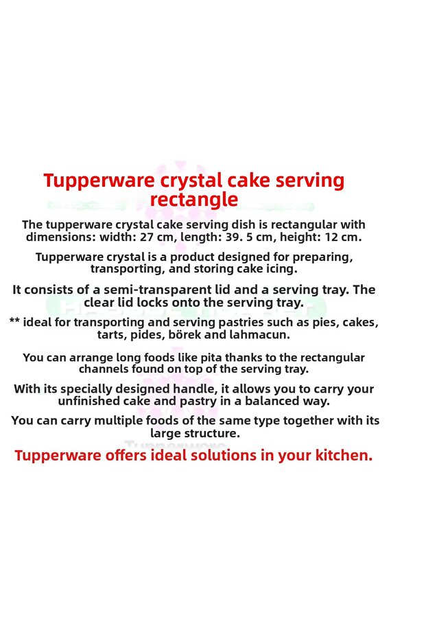 Crystal Cake Service Rectangular Hsgl - 4