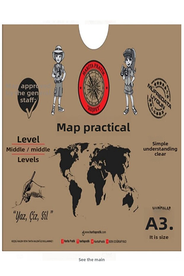 Map Practical (Middle School) World Political, Physical, Dumb Turkey Political, Provinces, Mute Maps