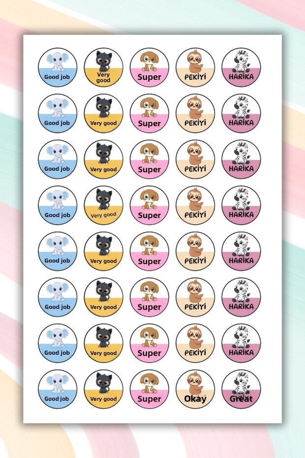 40 Pieces Reward/Homework/Motivation/Sticker School Sticker for Teachers
