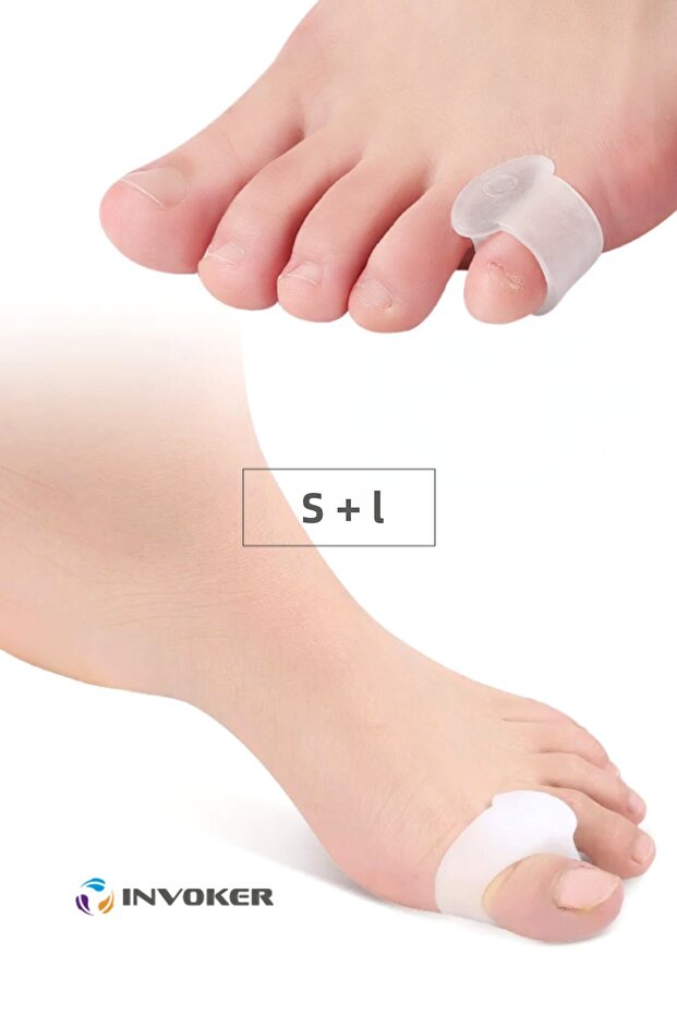 Silicone Roller Foot Big Toe Bone Corrector Hallux Valgus Silicone Flip-Flop Protector S+L