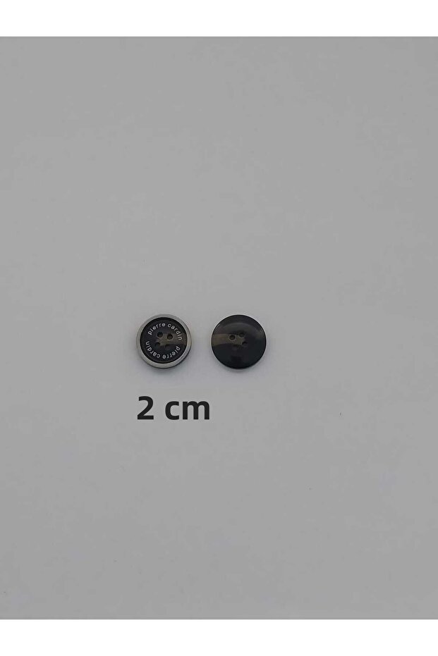 زر بوليستر منقوش بني غامق قطر 2 سم 20 قطعة. - 3