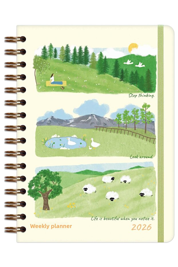 Agenda A5 Anul 2026 Spirală 15x21 cm - 12 luni - 4