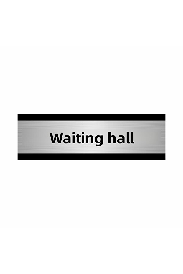 Waiting Room 5X20Cm Silver Color Metal Directional Sheet