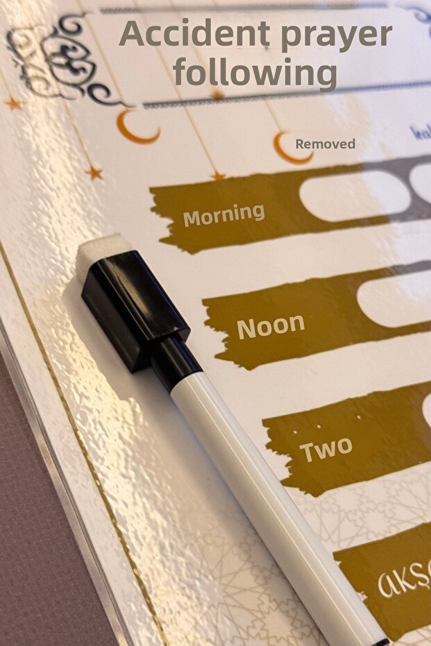 Accident Prayer Tracker - Desktop Islamic Planner - Lifetime Usable - 5