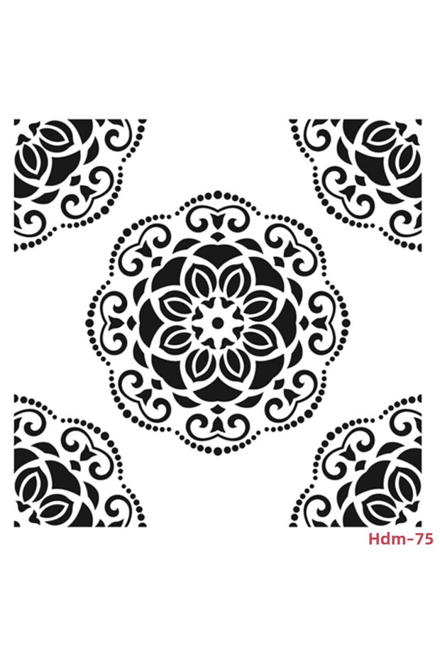 Hdm75 ديكور المنزل استنسل ميدي (25x25)