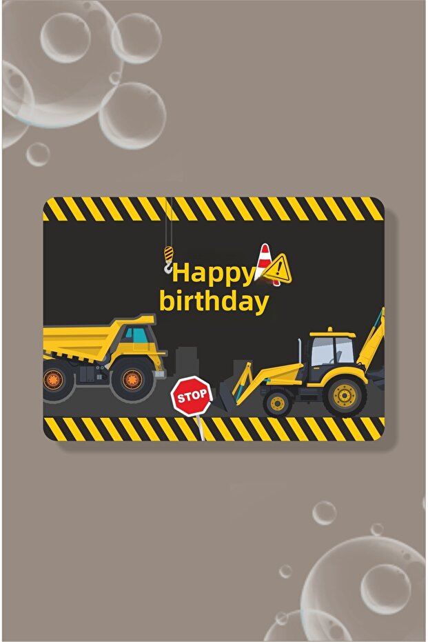 Engineering Machinery Themed Birthday * 18Pcs Adhesive Foam Bubble Sticker