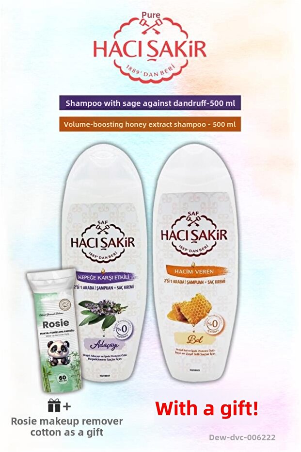 2-in-1 Shampoo with Sage and Honey Extract, Rosie Pamuk