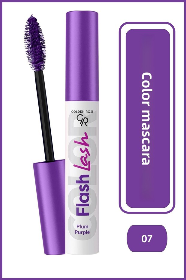 Flash Lash Colered Mascara No:07 Plum Purple - Renkli Maskara