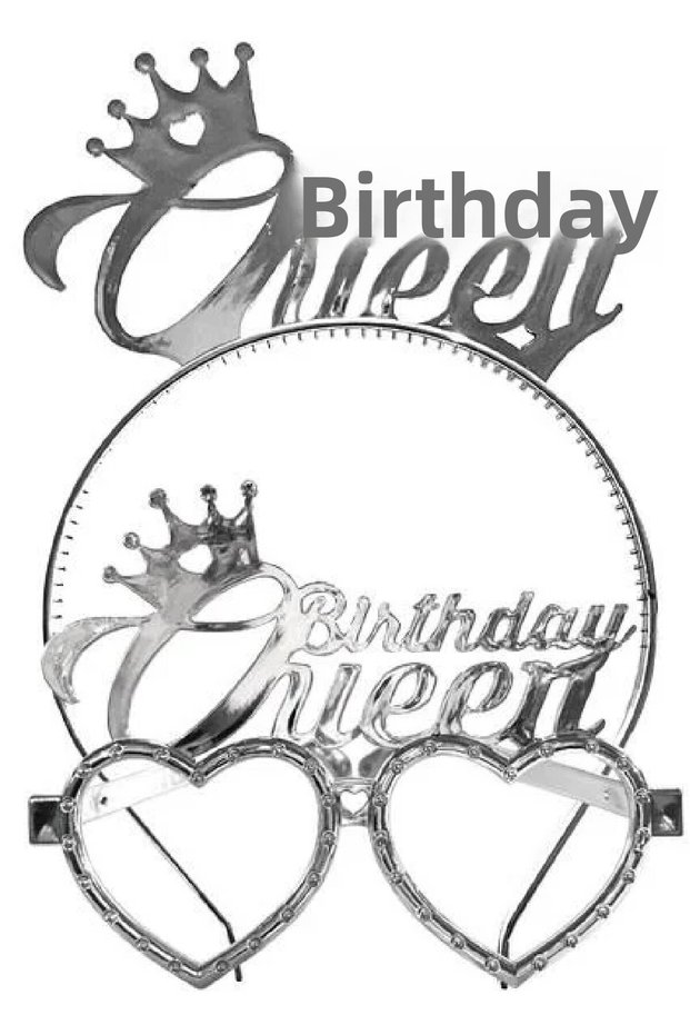 Birthday Queen Mika Crown Glasses - Birthday Concept - Party Supplies