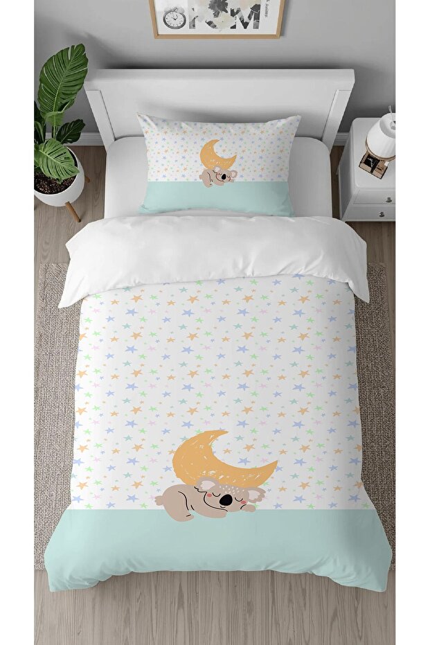 Cute Koala Patterned Digital Printed Special Design Single Children's Duvet Cover Set Without Sheets