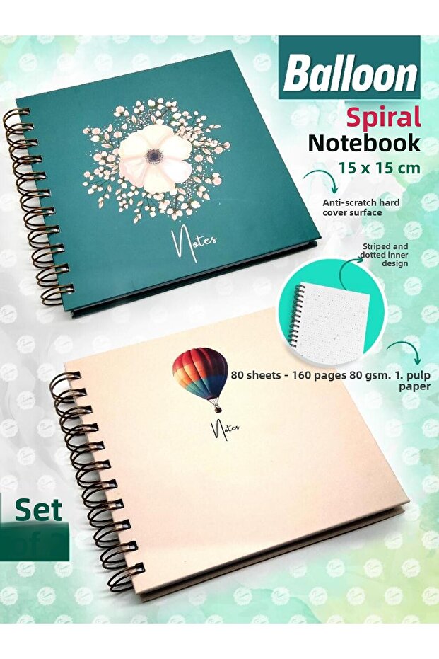 كتاب مربع مقاس 15 × 15 سم من سلسلة بالون T1134-2