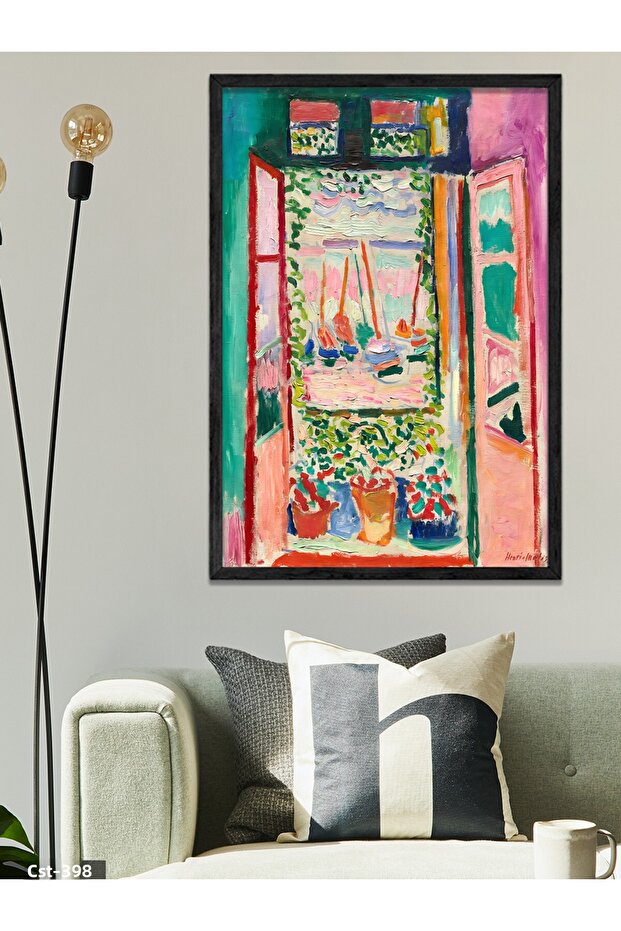 Henri Matisse the Open Window One Piece Black Wooden Framed Painting