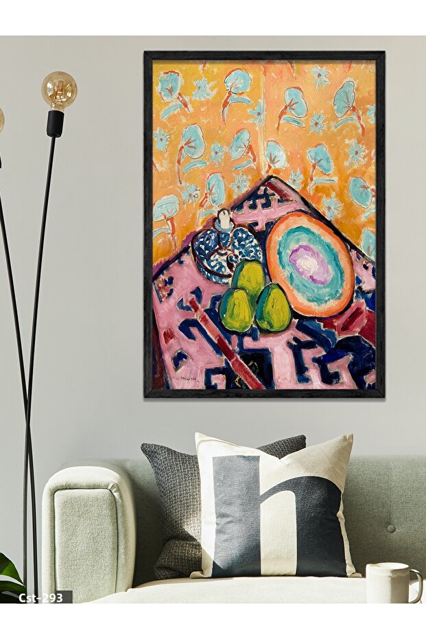 Fikret Mualla One Piece Black Wooden Framed Painting