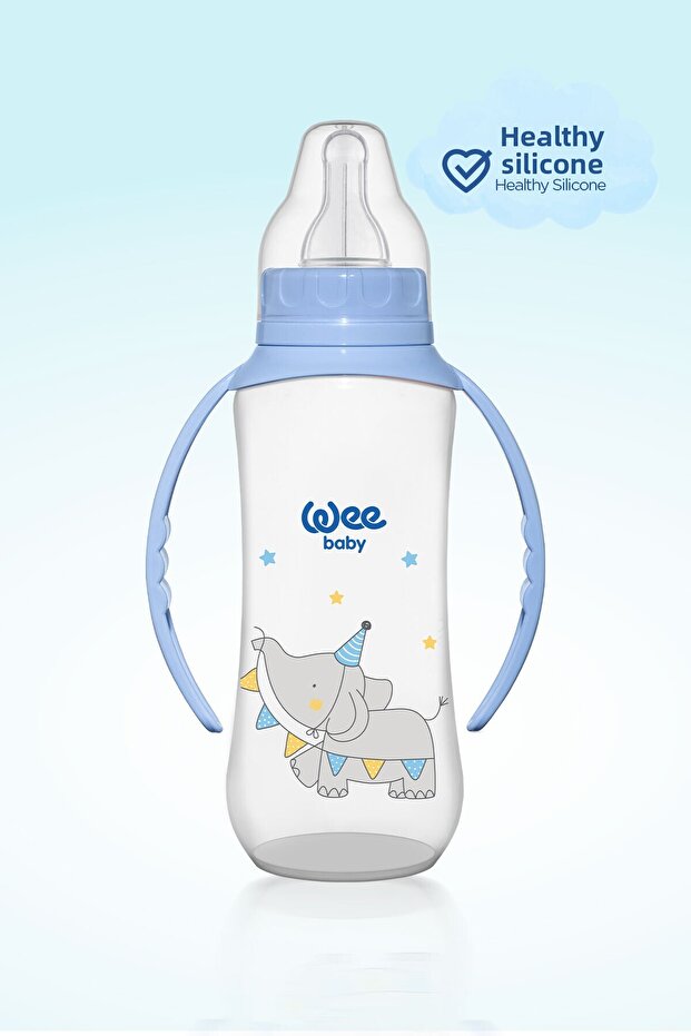 Classic Pp Baby Bottle with Handle 270 ml Blue - 3