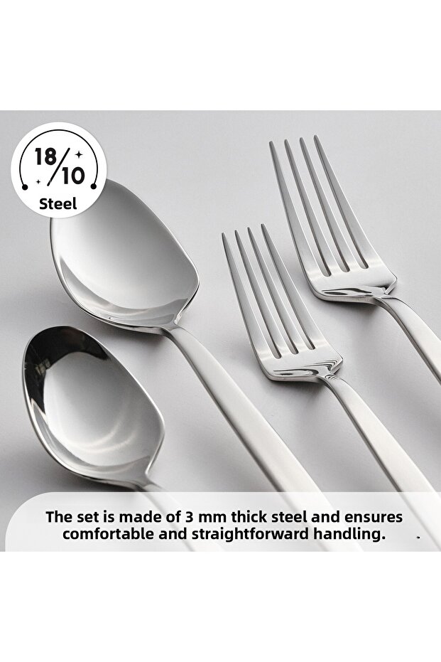 طقم أدوات مائدة ثور 84 قطعة - 7