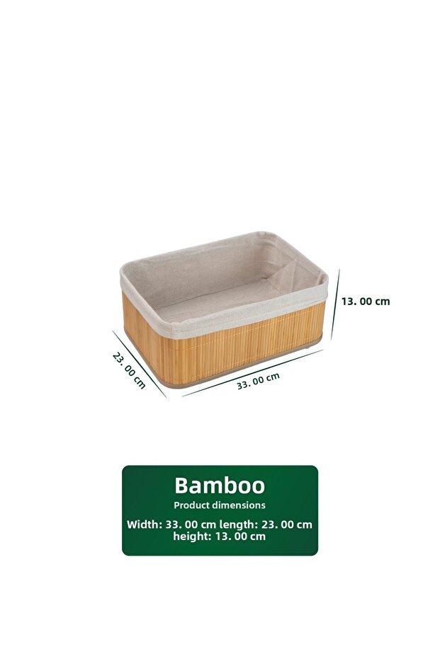 طقم سلال كتان مكون من 4 قطع مستطيلة الشكل - 6