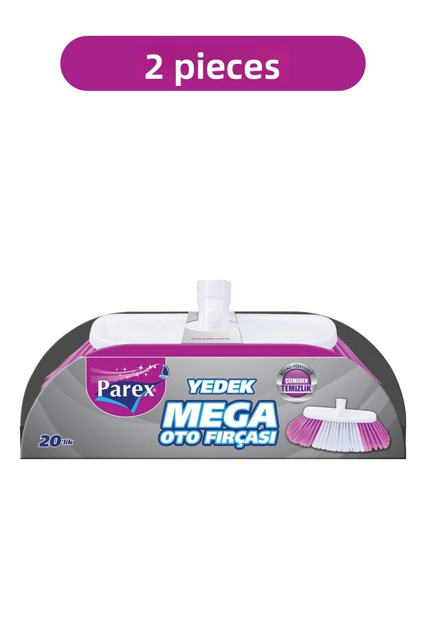 Mega Car Brush Replacement (Without Handle) Double Pack - 1