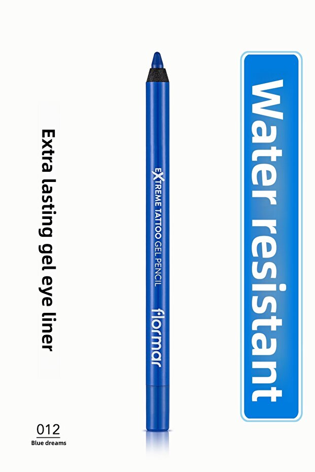 Matte Permanent Eye Pencil (BLUE) - Extreme Tattoo Gel Pencil - 012 Blue Dream -8682536041195