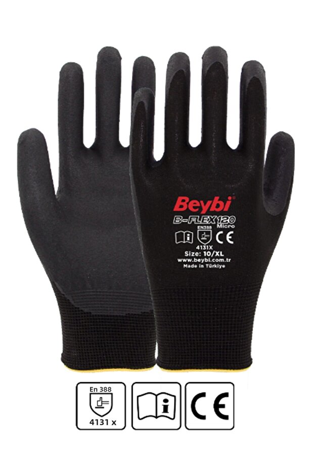 B-FLEX120 مقاس 9 12 قطعة قفازات نيتريل رغوية صغيرة (4131X)