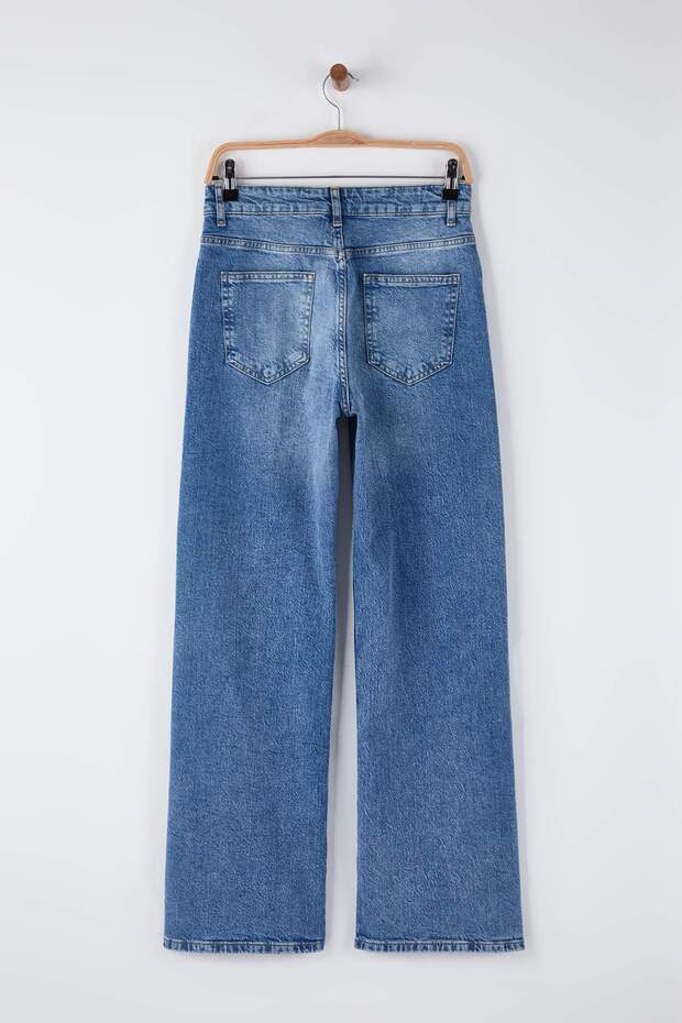 Mavi Yüksek Bel Comfort/Esnek Wide Leg/Geniş Paça Jeans TWOAW26JE00252 - 6