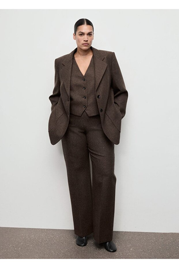 Kırçıllı yün blazer ceket - 6