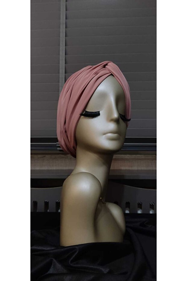 Meryemcebone gül kurusu tesettür bone - 5