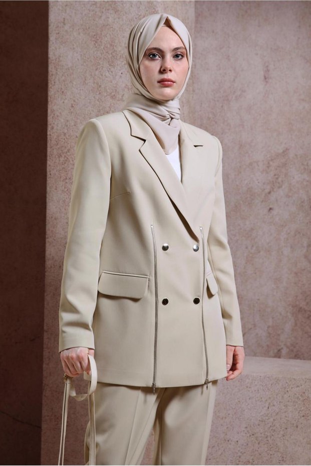 PANT SUIT WITH ZIPPER ACCESSORY 30422