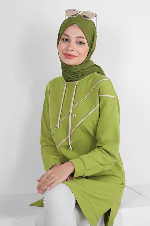 EYEWEAR DETAILED COLLAR LACE-UP TRACKSUIT TUNIC 43887