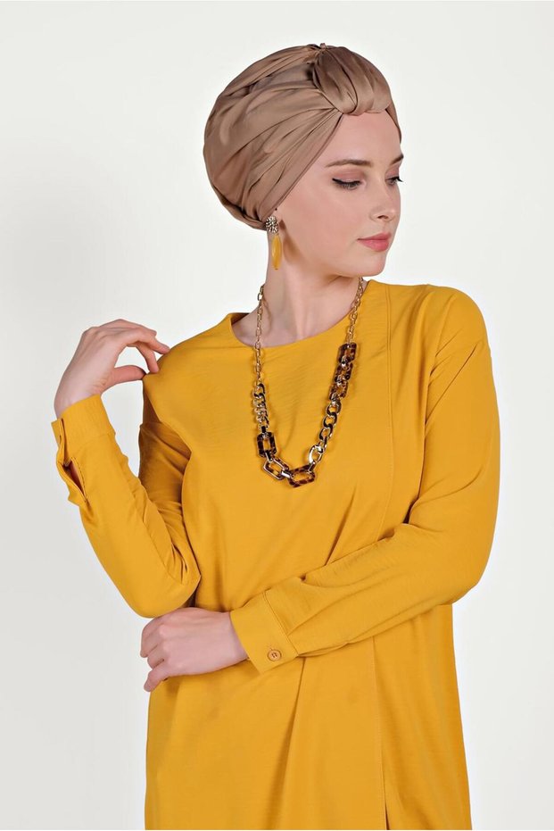 قطع غير متماثلة بسحاب تونيك 40470