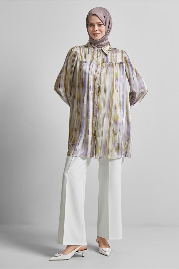 Satin Shirt Tunic 45407