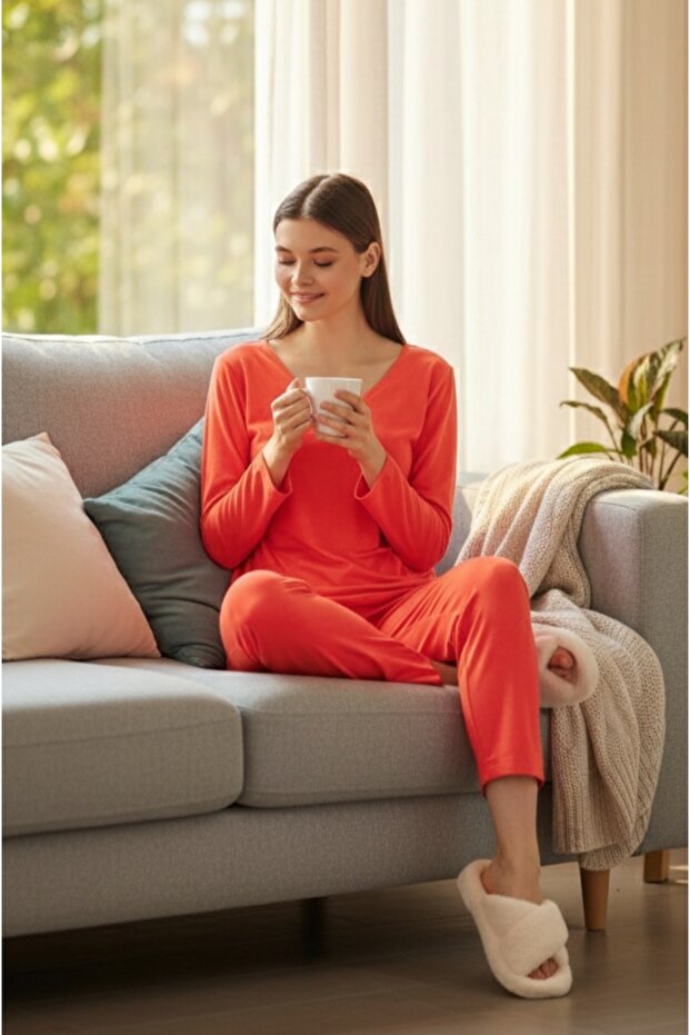 Viscose Pajama Set Long Sleeve t Shirt Pants