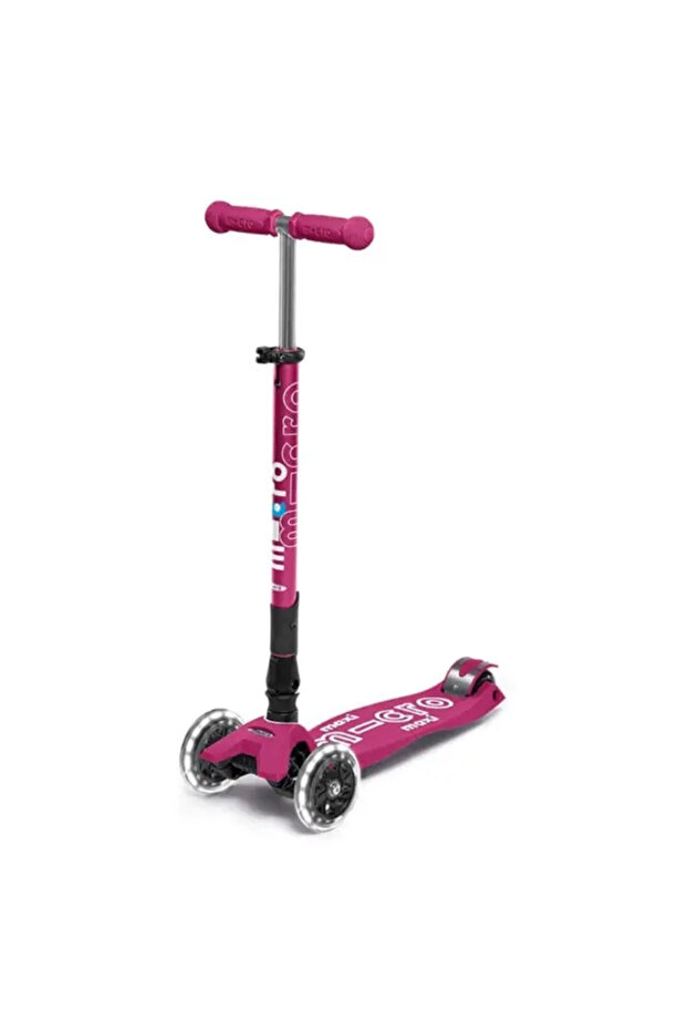 Maxi Deluxe Foldable Berry Red (Led) Scooter MMD095 - 2