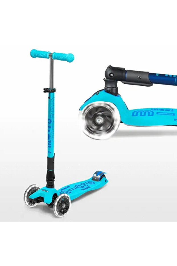 Maxi Deluxe Foldable Bright Blue (Led) Scooter MMD092 - 4