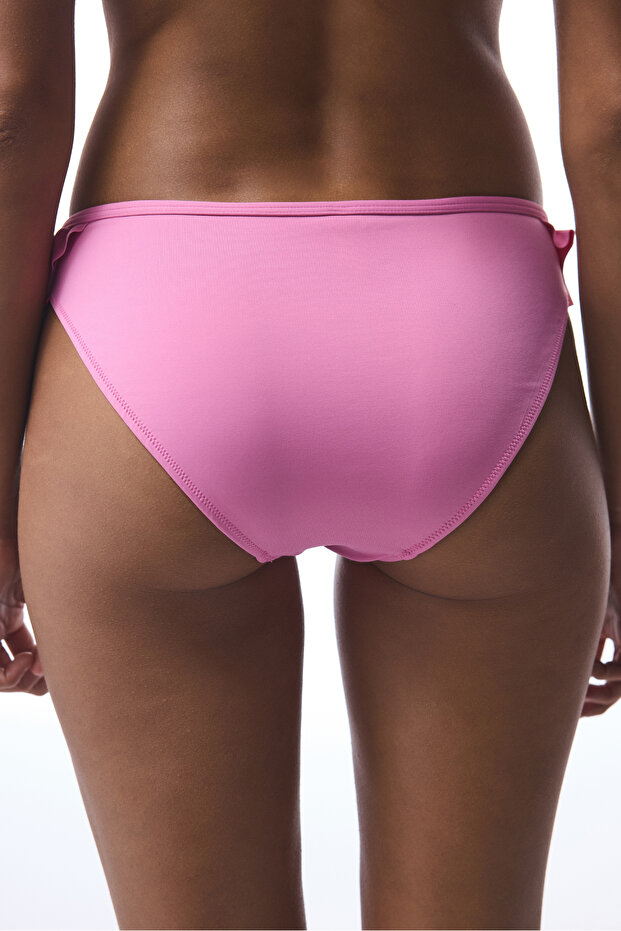 Pembe Begonia Fırfırlı Bikini Altı - 2
