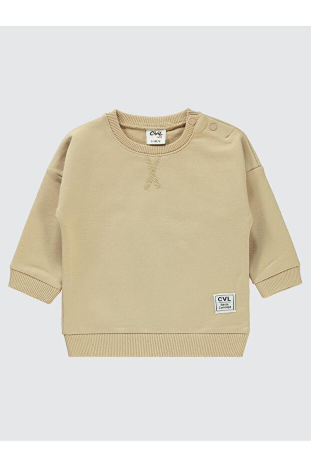 Basic Civil Arma Labelled 6-18 Months Sweatshirt - Brown 6-9 Months