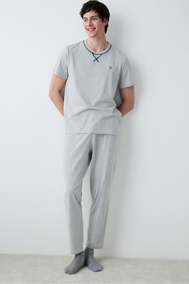 Grey Star Gri Pijama Takımı - 1