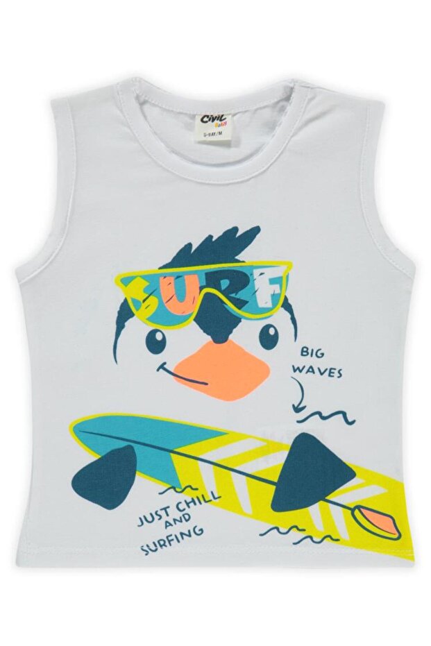 Surf Days Printed 6-18 Months T-Shirt - White