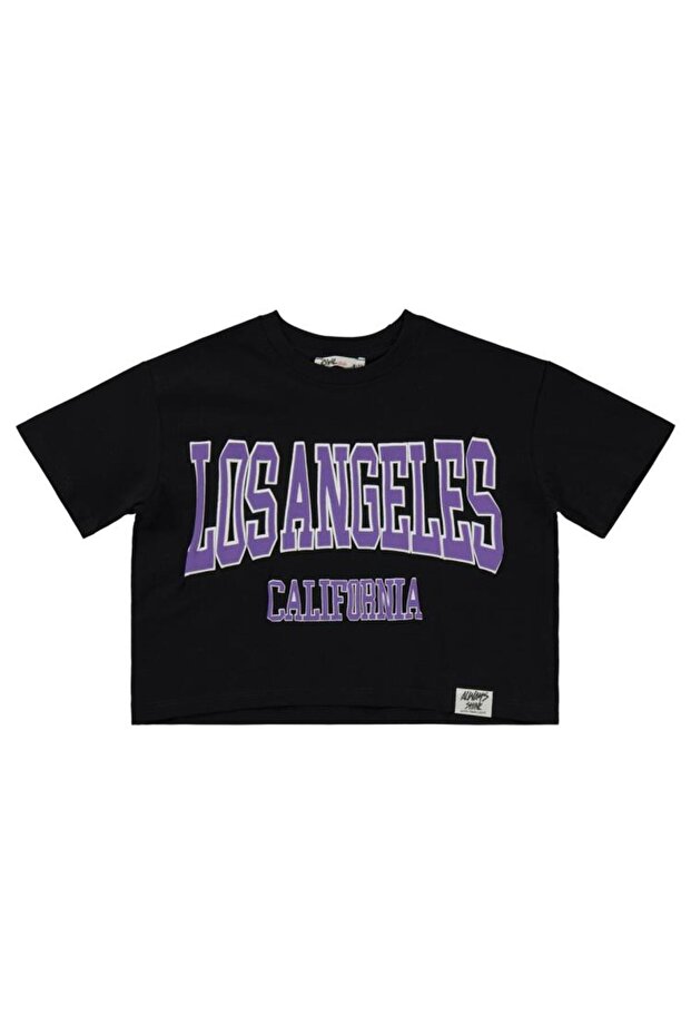 Los Angeles Printed T-Shirt for Ages 10-13 - Black 11-12 Years Old