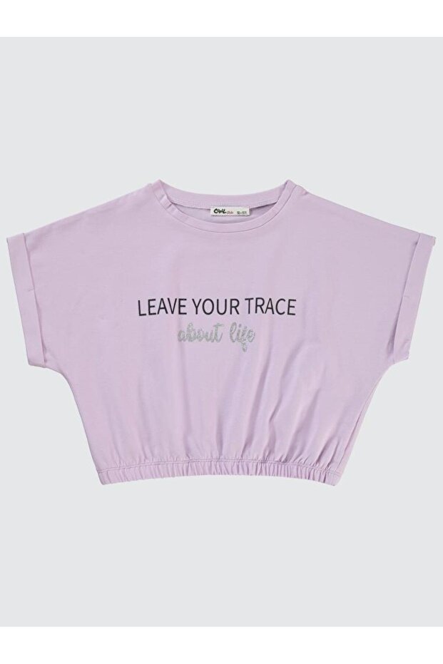 Leave Your Trace Printed 10-13 Years Old T-Shirt - Lilac 13-14 Years Old