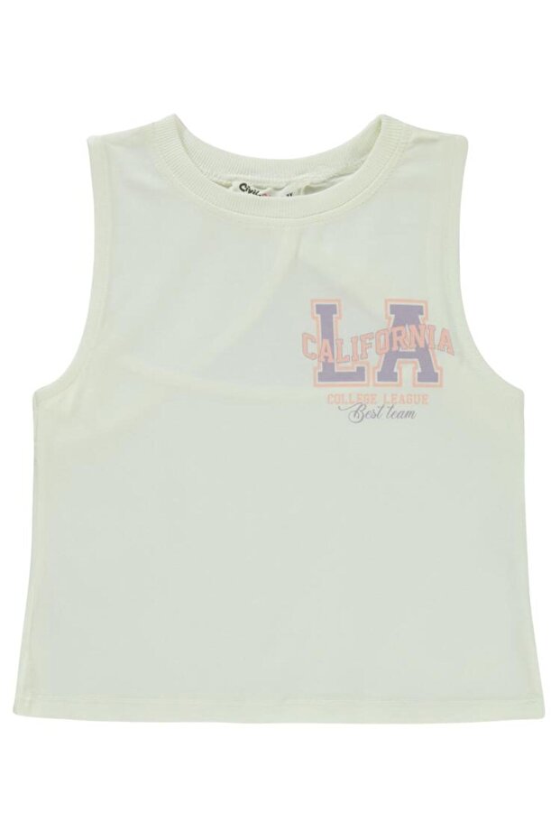 6-9 Years Girl's Ecru T-Shirt
