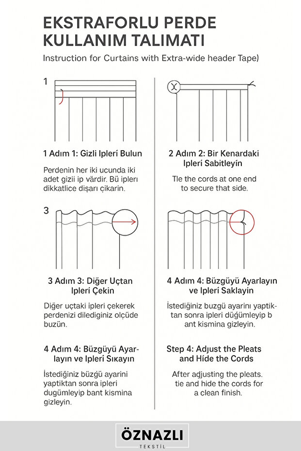 Fonluk Kumaş Pilesiz Perde - 8