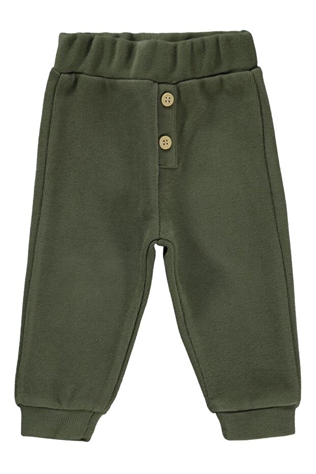 6-18 Months Sweatpants with Patches - Khaki 12-18 Months