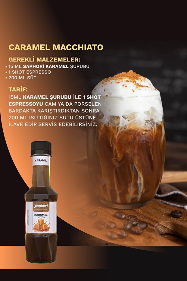 6’lı Aromalı Kokteyl Şurubu Kahve Şurubu Seti 6 x 250 ML- 1500 ML - 4