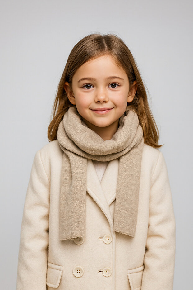 Solid Color Knitwear Children's Scarf (Age 5-10, 30X140Cm)