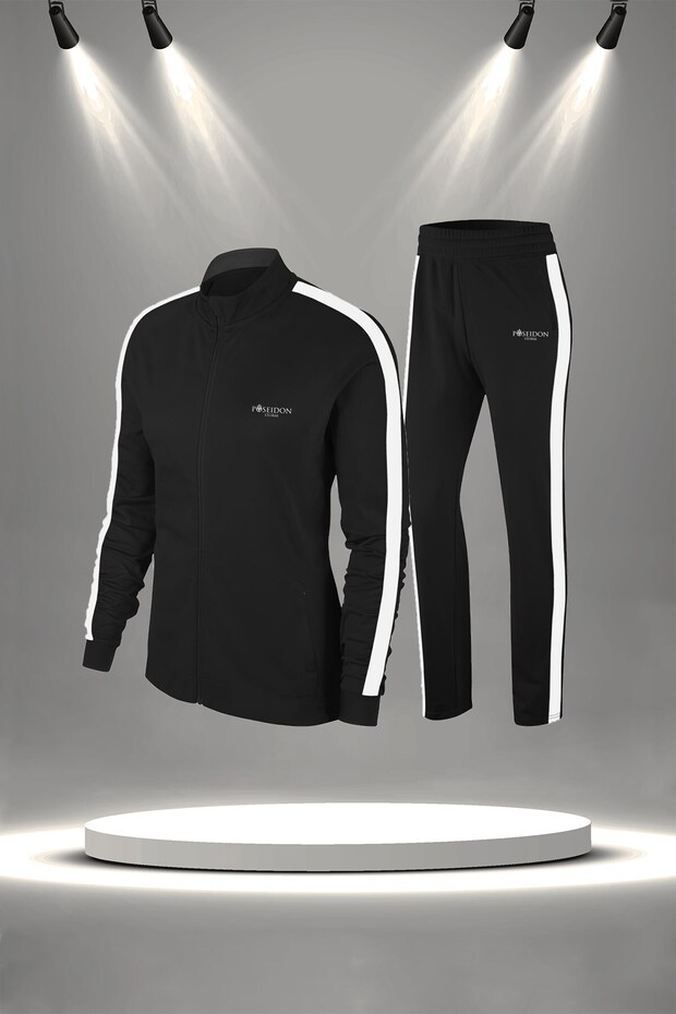 Plus Size Women's Black New Supra Combed Cotton Breathable Bottom Comfortable Sweatpants Walking Suit (4Xl-10Xl)