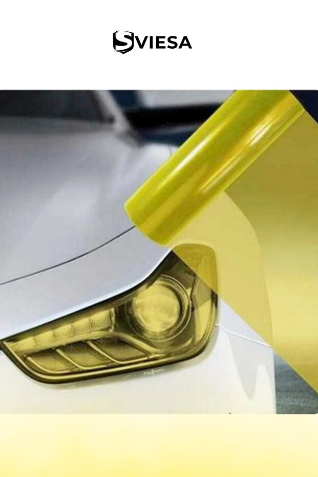 Headlight Stop Film Foil Coating 30Cmx10M Yellow