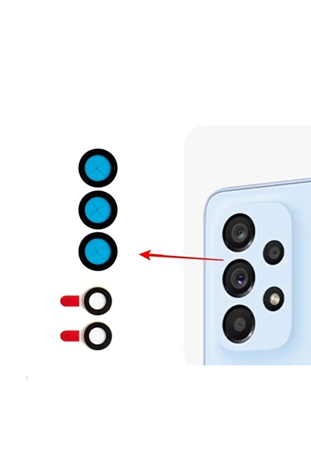 Samsung Galaxy A13 4g Rear Camera Glass Lens with Adhesive Outer Glass Sm-A135F Compatible