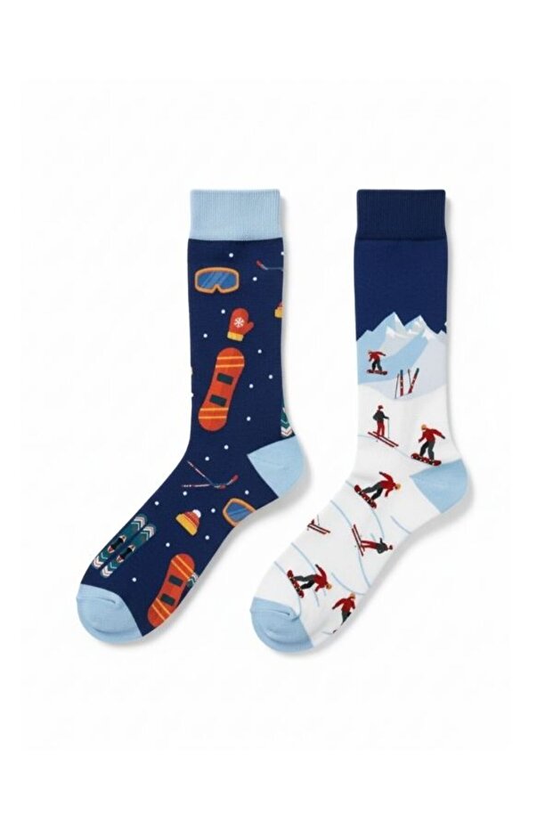 جوارب بنمط التزلج على الجليد على اليمين واليسار - 2