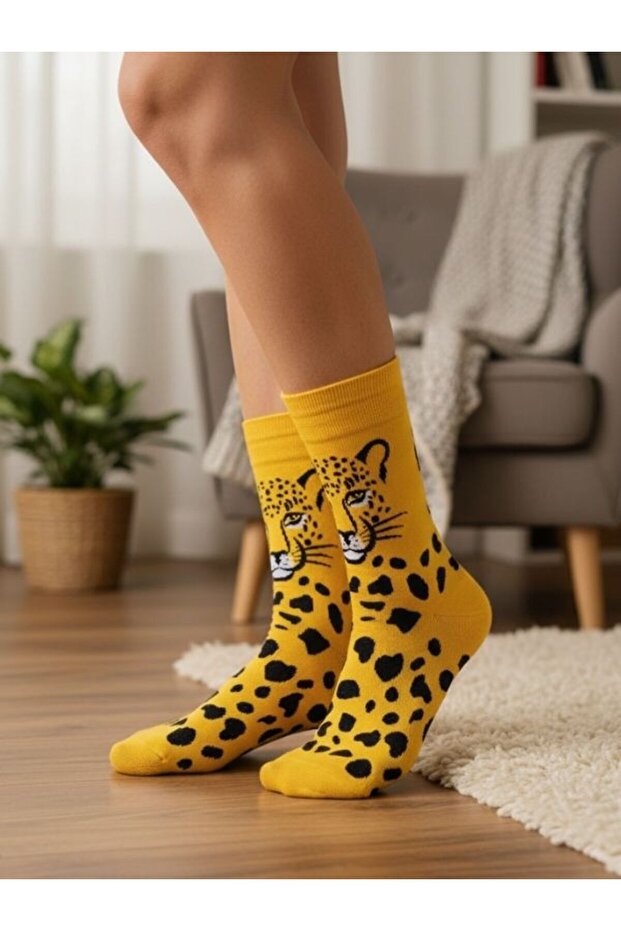 Leopard Design Socket Socks