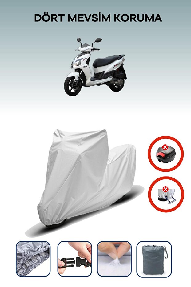 Sym Jet 4 125 GRAY MOTORCYCLE BRAND REAR BAG UNCOMPATIBLE